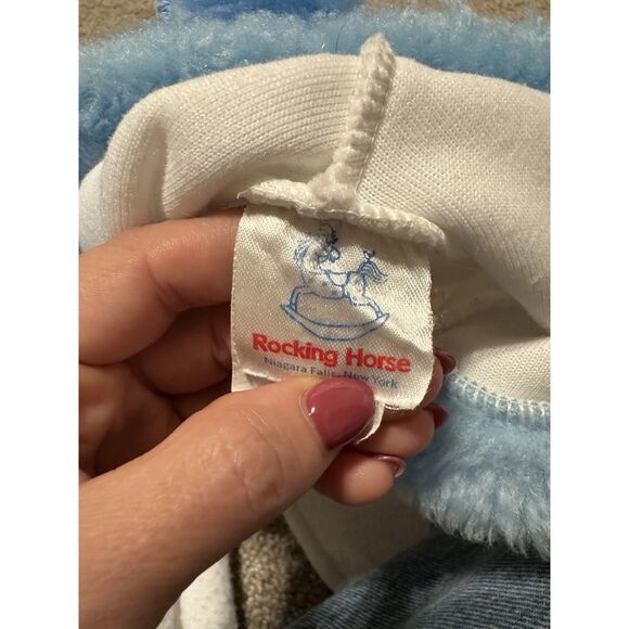 Vintage 1970's - 1980's Rocking Horse Fleece Bunny Bunting - 12 months - Picture 2 of 2